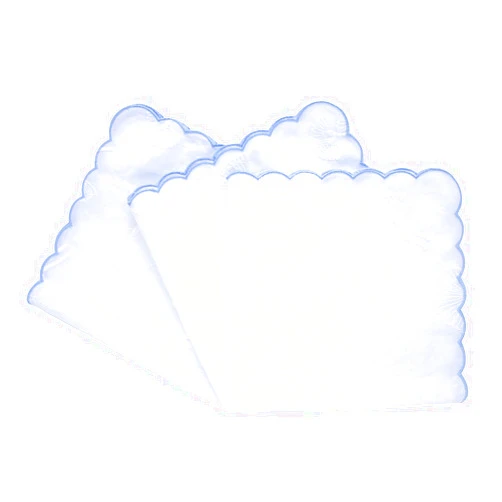 MZLIU Womens Embroidered Handkerchief Ladies Wedding Hankies with Scalloped Edge 3PCS