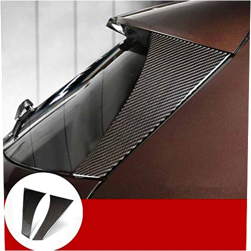 HOTRIMWORLD Carbon Fiber Rear Window Pillar Trim Cover 2pcs for Mercedes-Benz GLA Class X156 2013-2018