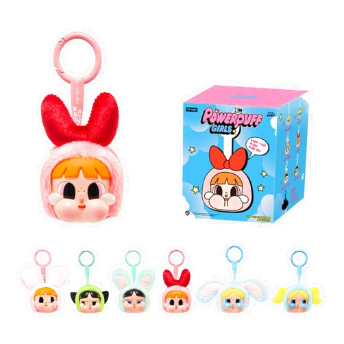 POP MART Crybaby × Powerpuff Girls Series-Vinyl Face Plush Blind Box, Crybaby Blind Box Figures, Random Design Action Figures Collectible Toys Home Decorations, Single Box