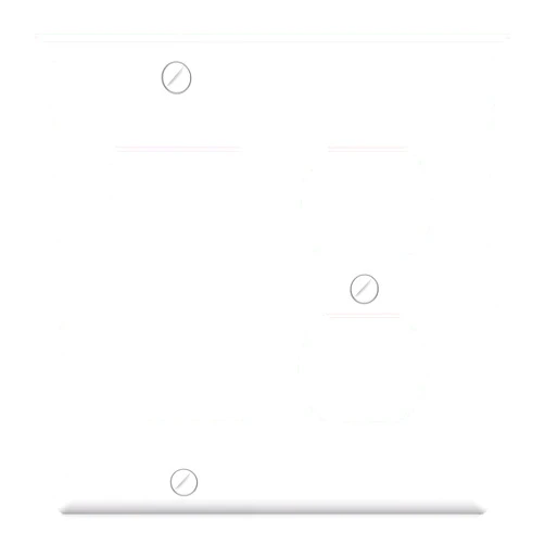 ELEGRP 2-Gang 1-Decorator/GFCI Device 1-Duplex Receptacle Outlet Combination Wall Plates, Standard Size Unbreakable Thermoplastic Faceplate Cover, UL Listed (1 Pack, Glossy White)