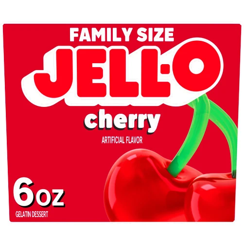 Jell-O Cherry Gelatin Dessert Mix (6 oz Box)