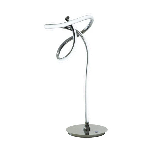 Benzara Benjara BM309029 22 in. Sea Accent Twisted LED Light Modern Style Table Lamp Chrome