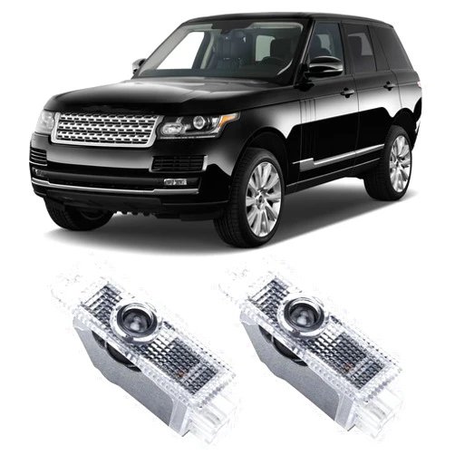 TFSOTLY 2 Pcs Never Fade Door Light Logo, Projection Ghost Shadow Welcome Puddle Light Compatible with Range Rover 2010-2022 Accessories (Black & White)