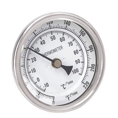 Logozoe Metal Dial Thermometer, high Accuracy Stainless Steel 1/2 NPT Thread Pot Thermometer, Weldless Thermometer for Kitchen Use