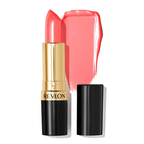 REVLON Lipstick, Super Lustrous Lipstick, Creamy Formula For Soft, Fuller-Looking Lips, Moisturized Feel in Reds & Corals, Fire Peach (807) 0.15 oz