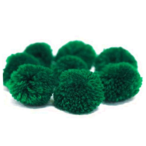 Embroiderymaterial Pom Poms Ball for Craft and Hobby DIY Decoration in Green Color-200 Pieces