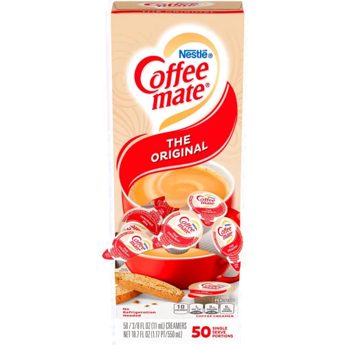 Nestle 35110 Coffee-Mate Original Flavor Creamer, Single Serve Portions, 50/Box