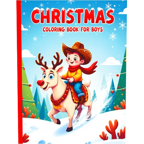 By Eva Szabo (Author) Christmas Coloring Book for Boys: Fun & Festive Holiday Coloring Pages with Santa, Reindeer, Snowmen & Winter Adventures