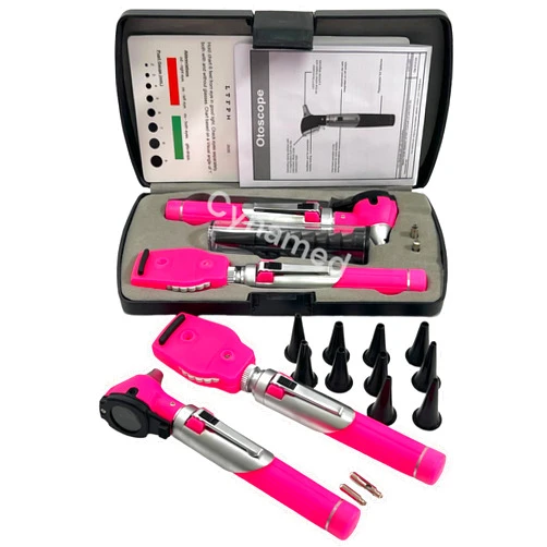 Artlab Premium Double Handle Otoscope Set -Otoscope/Great for School -Cynamed (PINK)
