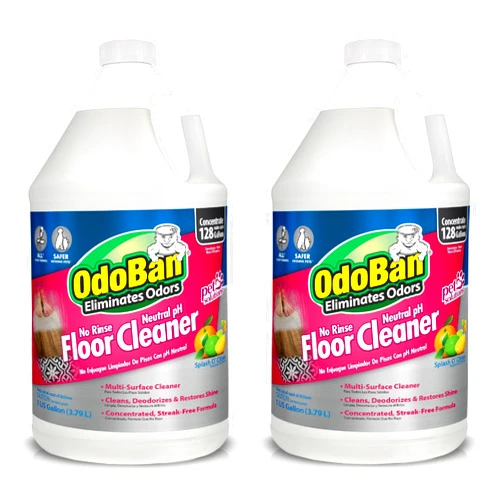 OdoBan Pet Solutions No Rinse Neutral pH Floor Cleaner Concentrate, 2 Gallons, Splash O' Citrus Scent