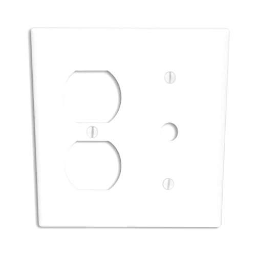 Leviton 88078 WH WP 2G 1DUP 1TEL,406 HOLE STRAP MNT, White