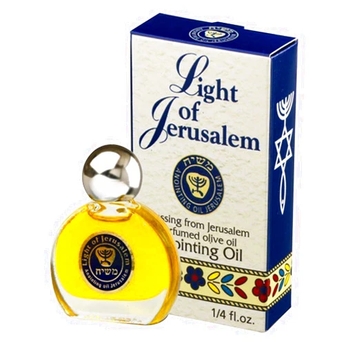 Ein Gedi Light of Jerusalem Anointing Oil for Prayer 0.25 fl.oz. Frankincense Myrrh Cinnamon, Cassia, and Flower Extracts