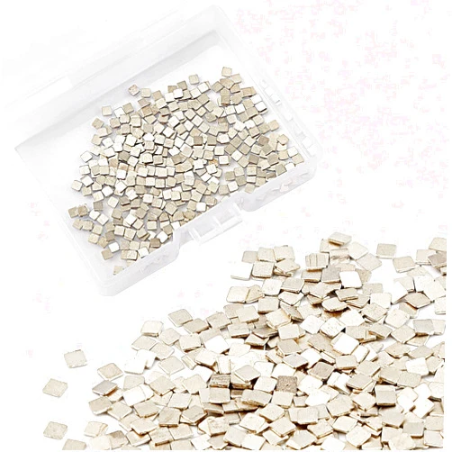 AIEX 4 Grams (about 400 pcs) Silver Solder Flux for Jewelry, 2x2mm Precut Silver Solder Chips Ultra Tiny Medium Density Easy Soldering for Jewelry Repair & Making (E Solder, 1325°F)