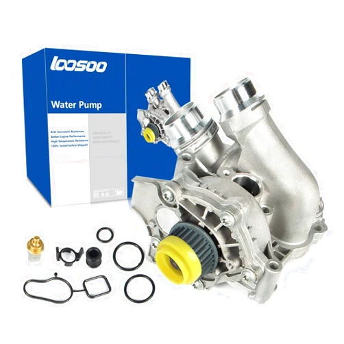 Loosoo Electric Engine Water Pump Compatible with 2008-2016 Audi A3 A4 A5 A6 Q3 Q5 TT VW Beetle CC Eos GTI Jetta Passat Tiguan 2.0L, Replace 06H121026AB 06H121026CQ