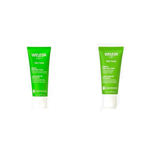 Weleda Skin Food Body Cream 2.5 & 1 oz Ultra-Rich Plant Rich Moisturizer with Pansy, Chamomile and Calendula