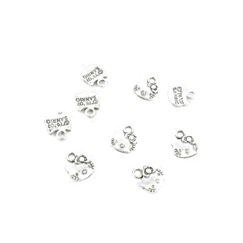 BMAK CHARMS Antique Ancient Silver Tone Jewelry Making Charms Findings Jewellery Charme Bulk Wholesale Supplies Supply 65014 Hello Kitty