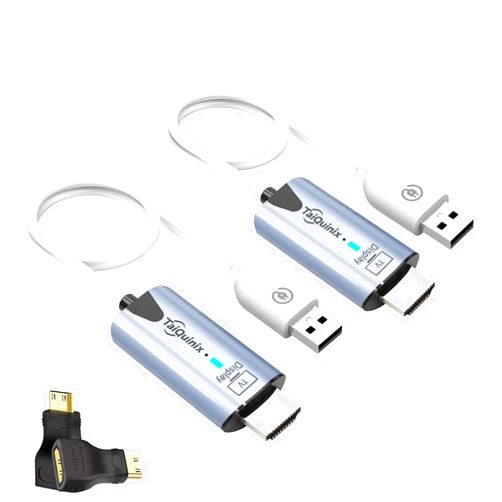 Taiquinix 2025 Upgraded Wireless HDMI Transmitter and Receiver, 165FT/50M 4K Decode 1080P Output, Plug & Play Portable 2.4G/5G Wireless HDMI Extender Kit for Desktop,PC,TV Box, PS5/4 to TV/Monitor/Projector.