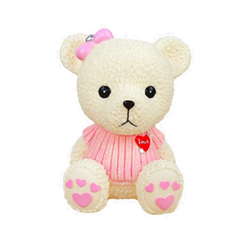 Jaugufiy Resin Cartoon Teddy Bear Piggy Bank Cute Bear Coin Bank Coin Box Money Bank Coin Saving Box for Kids Gift