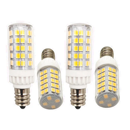 WELESHEI E12 LED Bulb 5W C7 Bulb 60 W Equivalent Halogen Daylight T6 Candelabra Bulb 60 Watt for Ceiling Fan Sewing Serger Light Fridger Microwave Light Chandelier Lighting 4 Pack(5000K)