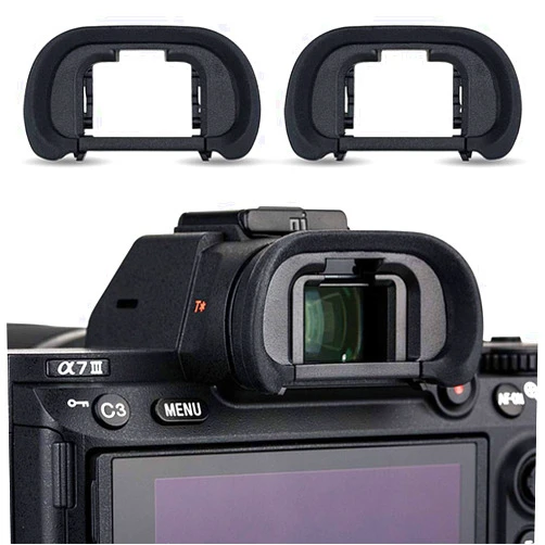 JJC 2 Pack Camera Eyecup Eye Cup Eyepiece Spare Replacement for Sony A9II A7RIV A7RIII A7III A7RII A7SII A7II A7R A7S A7 A9 A99II A58, Replaces Sony FDA-EP18 FDA-EP16 FDA-EP15