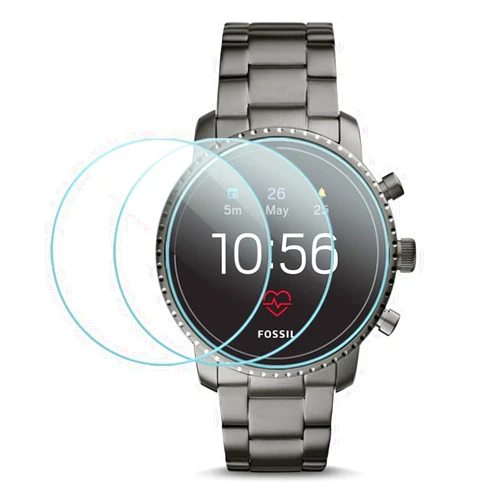 Diruite 3-Pack for Fossil Q Explorist HR Gen 4 Screen Protector Tempered Glass for Q Explorist HR Smartwatch [2.5D 9H Hardness][Anti-Scratch][Optimized Version]