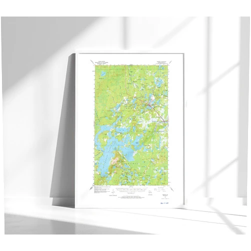 MG Global Wrapped Gift | Historical Poster of Old Mercer 1955 Flambeau Flowage Wisconsin 503387 | 11x17 12x18 16x24 24x36 Unframed Print Wall Art | Vintage Antique Decor