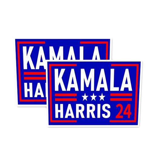 COSKAKA 2Pcs 4x6 Inches Waterproof Kamala Harris Stickers Kamala Harris Decals for Car Bumper Laptop Botters and Car Window Decoration Blue