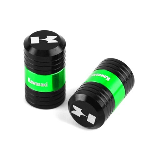CONGCASE Motorcycle CNC Aluminum Tire Valve Air Port Stem Cover Cap Plug Compatible with Kawasaki Ninja 400 650 250 Z400 Z650 Z750 (Color : Green)