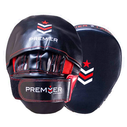 Revgear Premier Boxing MMA Punching Mitts | Ideal to Start Building Your Martial Arts Skills for Men and Women | Anatomically Curved | Disperses Impact and Increases Protection