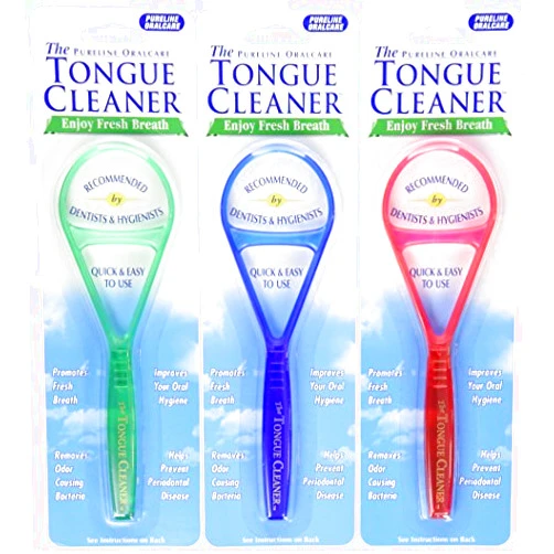 Pureline 3 Tongue Cleaner Scraper Oralcare Colors Vary Set Of 3 by Pureline