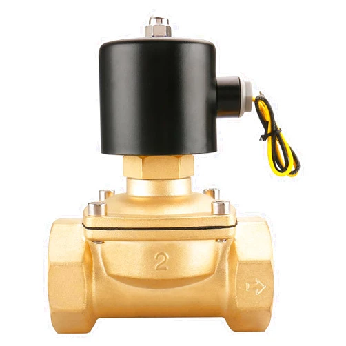 Baomain Pneumatic 2 Inch Normally Open 2 Way Brass Electric Solenoid Valve for Water,Air 2W-500-50K (DC 24V)