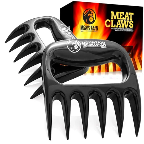 Mountain Grillers Meat Claws - Pulled Pork Claws and Meat Shredder - Grilling Claws BBQ Tools for Meat Shredding - Meat Pulling Claws for Barbecue, Smoker, and Grill Bear Claws - Pack of 2, Black