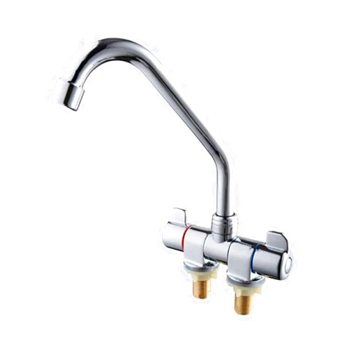 VOREAL RV Folding 360 Rotation Faucet Kitchen Aerator Cold and Hot Water Tap for Bathroom Deck Caravan RV Boat Mounted Waterway Leisurely