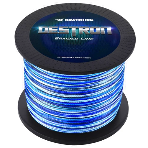 KastKing Destron Braided Fishing Line, Highly Abrasion Resistant, Improved Knot Strength, Ultra-Thin Diameter Superline, Zero Stretch & Memory, CFT “Color Fast Technology”, 75% Thinner Than Mono