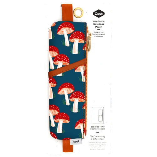 Denik - Navy Mushroom Notebook Pouch