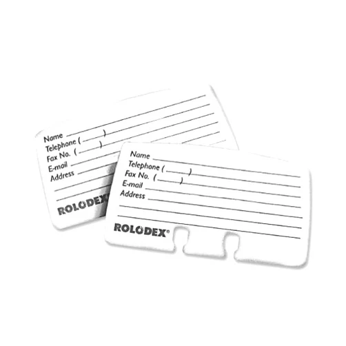 Rolodex Corporation Card Refills, For Petite Card Files, 2-1/4x4, 100 Cards, White