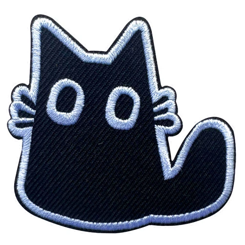 LEMILLE Cute Black Cat Patch, Size 3
