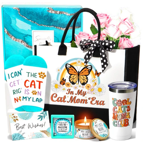 MAYICIVO Cat Lover Mothers Day Gifts for Women, Best Cat Mom Gifts for Women, Cat Gifts for Cat Lovers Crazy Cat Lady Gifts Cat Themed Stuff Gifts, Funny Birthday Gifts for Cat Mom Friend w/ Canvas Tote Bag
