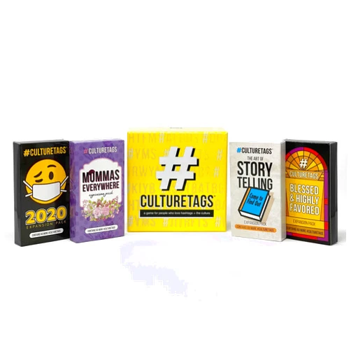 #CultureTags A Game for People Who Love Hashtags + Culture with Expansion Pack Set for Family Fun or Virtual Play, Age 13+ Years, CB Games