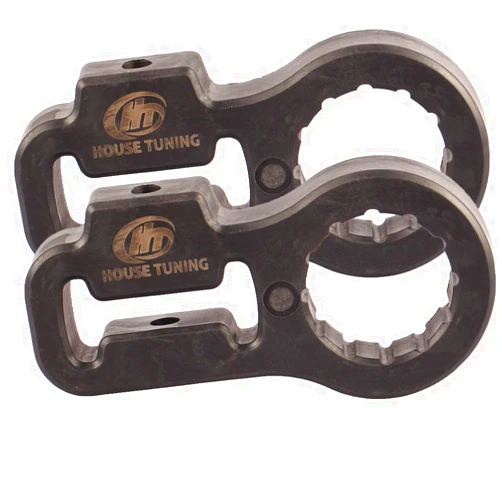 HOUSE TUNING Off Road Lift Jack Handle Keeper, Jack Handle Isolator,Lift Jack Mount Bracket-Pack of 2(Black)