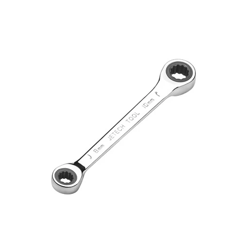 Jetech Double Box End Ratcheting Wrench 8mm, 10mm - Heavy Duty Cr-V Gear Spanner