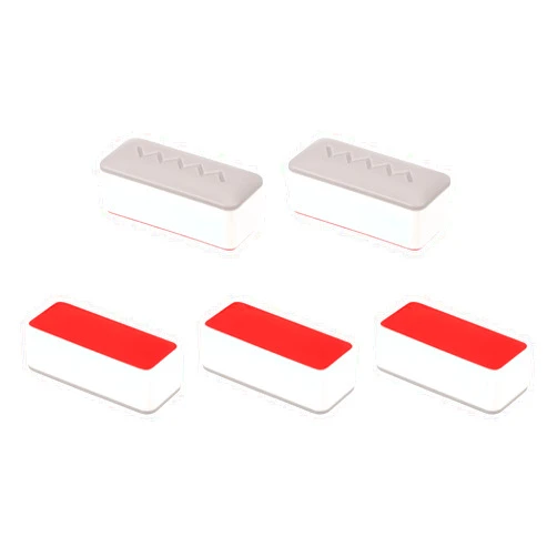 uxcell 5 Pcs Toilet Seat Bumper Kit, 20mm Thickness Bidet Bumpers Pads Rubber Square Seat Spacer Replacement with Strong Adhesive for Toilet Cover