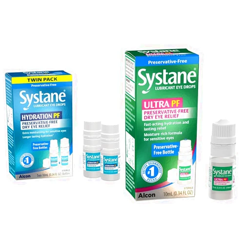 Systane Hydration Multi-Dose & Ultra PF Preservative-Free Eye Drops Twin Pack (2x10ml) & 10ml Bundle