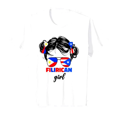 Half Puerto Rican Half Filipino Apparel Co. Filipino And Puerto Rican Rico Philippines Kids FiliRican T-Shirt