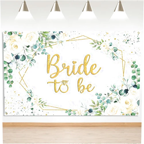 Mocsicka Bride to Be Backdrop Banner Sage Green Bridal Shower Decorations Backdrops Wedding Bride to Be Engagement Photography Background Decorations