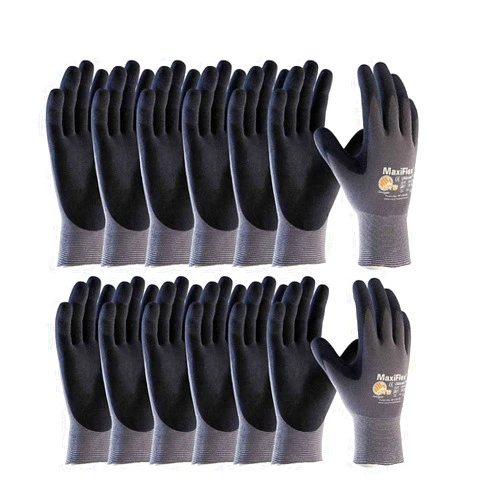MaxiFlex 34-874 Micro-Foam Nitrile Coating - 360° Breathability - Excellent Grip and Abrasion Resistance