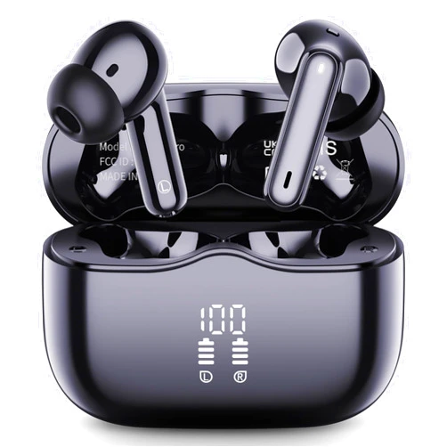 Xinwld Wireless Earbuds, 2025 Bluetooth 5.4 Headphones in Ear with 4 ENC Noise Cancelling Mic, New Wireless Earphones HiFi Stereo Deep Bass 40H Playtime, LED, In-Ear Bluetooth Ear Buds IP7 Waterproof, USB-C