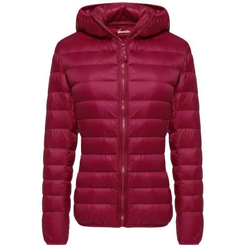 Wantdo Women's Hooded Packable Ultra Light Weight Short Down Jacket
