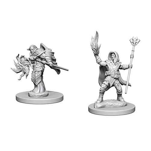 Dungeons & Dragons D&D Nolzur's Marvelous Miniatures: Elf Male Wizard - 2 Unpainted Miniatures