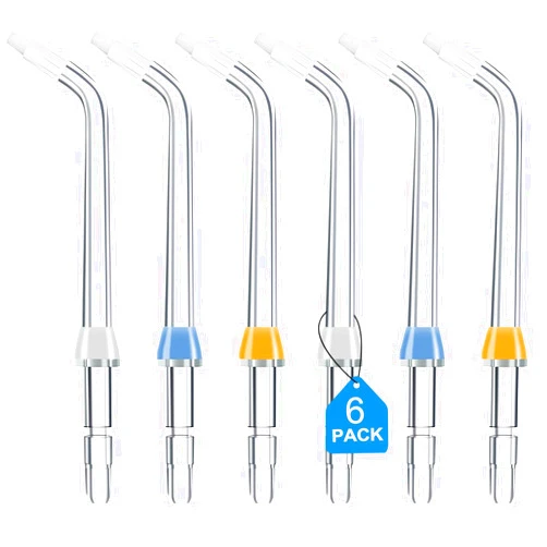 IIYL Replacement Tips for Waterpik Water Flosser, Replacement Orthodontic Tips Compatible with Waterpik Water Flossers and Other Brand Oral Irrigators (6 Orthodontic Tips)